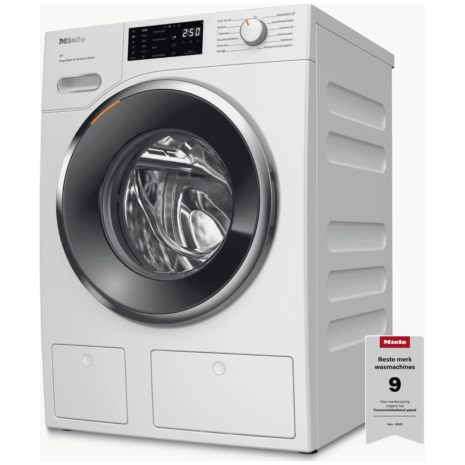 MIELE WWG 880 WCS PowerWash TwinDos - Wasmachine Voorlader - 9 kg - 1400 rpm - 72 dB - automatisch doseren