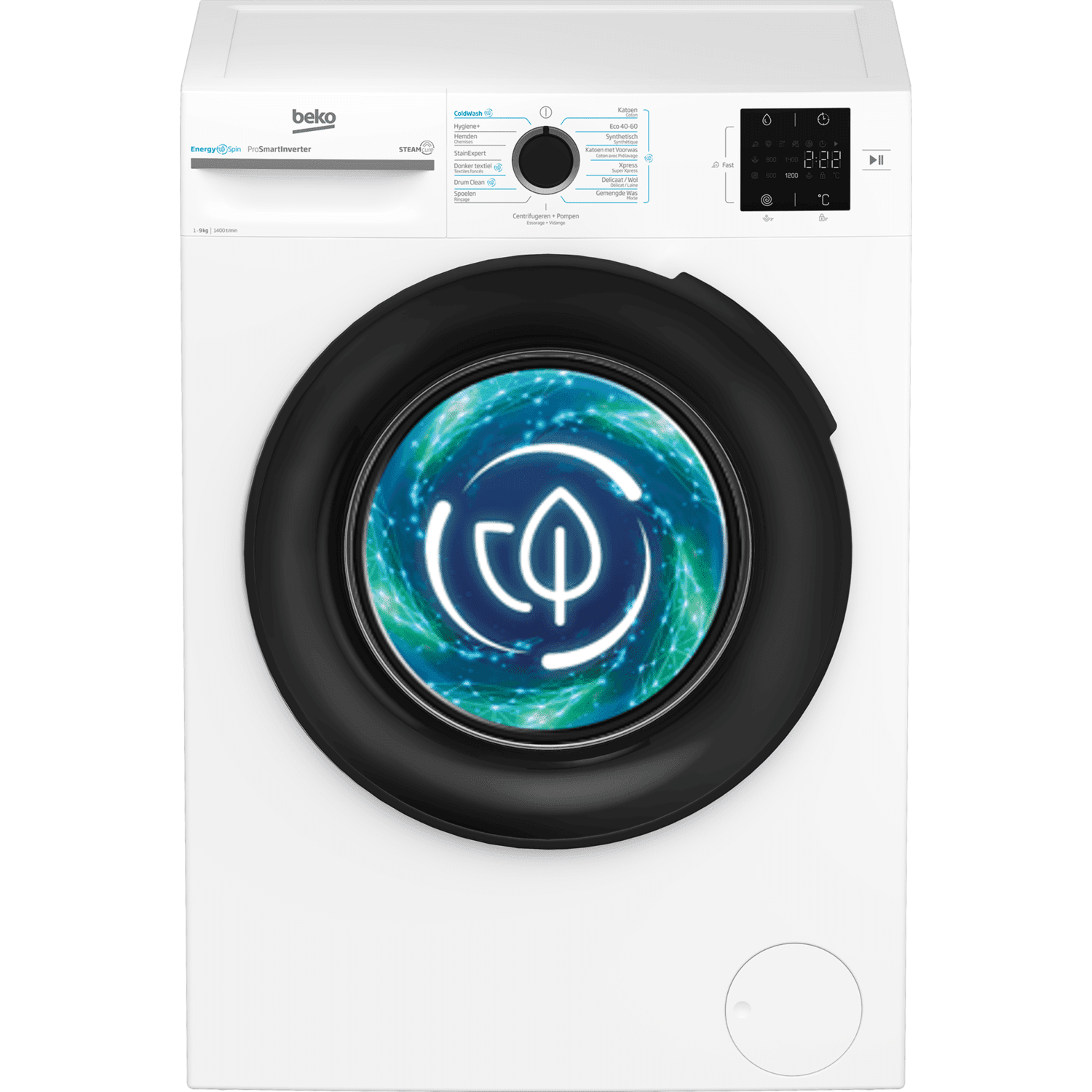 BEKO BM3WFT3941W EnergySpin - Wasmachine Voorlader - 9 kg - 1400 rpm - 75 dB