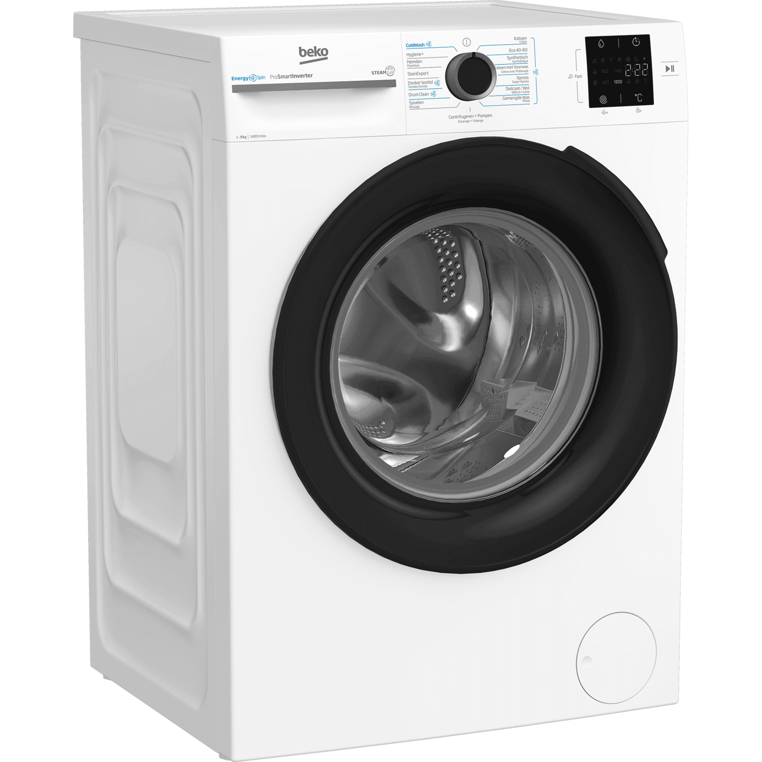 BEKO BM3WFT3941W EnergySpin - Wasmachine Voorlader - 9 kg - 1400 rpm - 75 dB