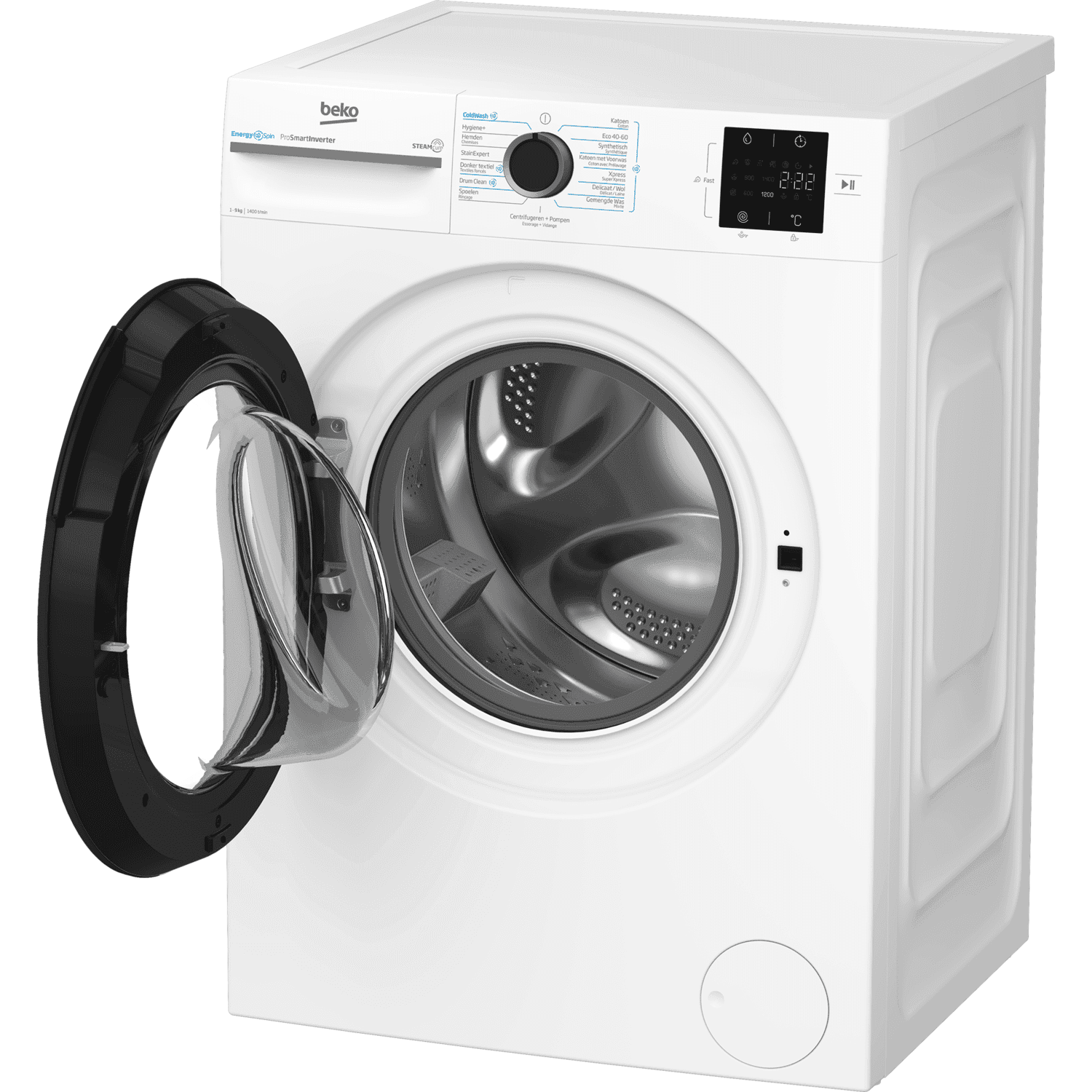 BEKO BM3WFT3941W EnergySpin - Wasmachine Voorlader - 9 kg - 1400 rpm - 75 dB