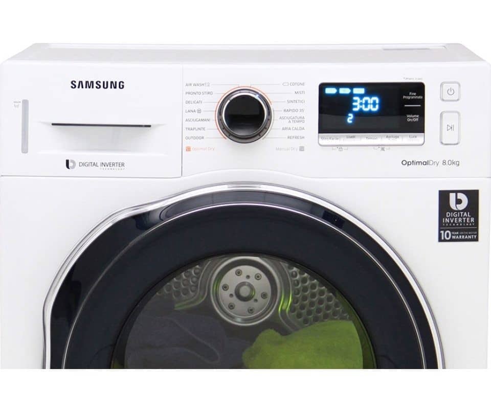 Samsung Warmtepompdroger DV80M6210CW – 8 kg – Energielabel A+++