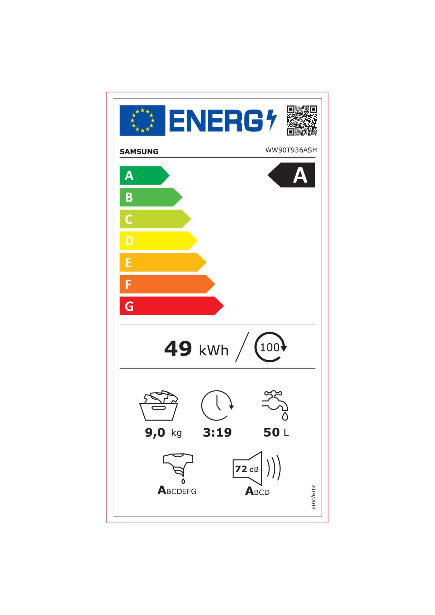 Samsung WW90T936ASH