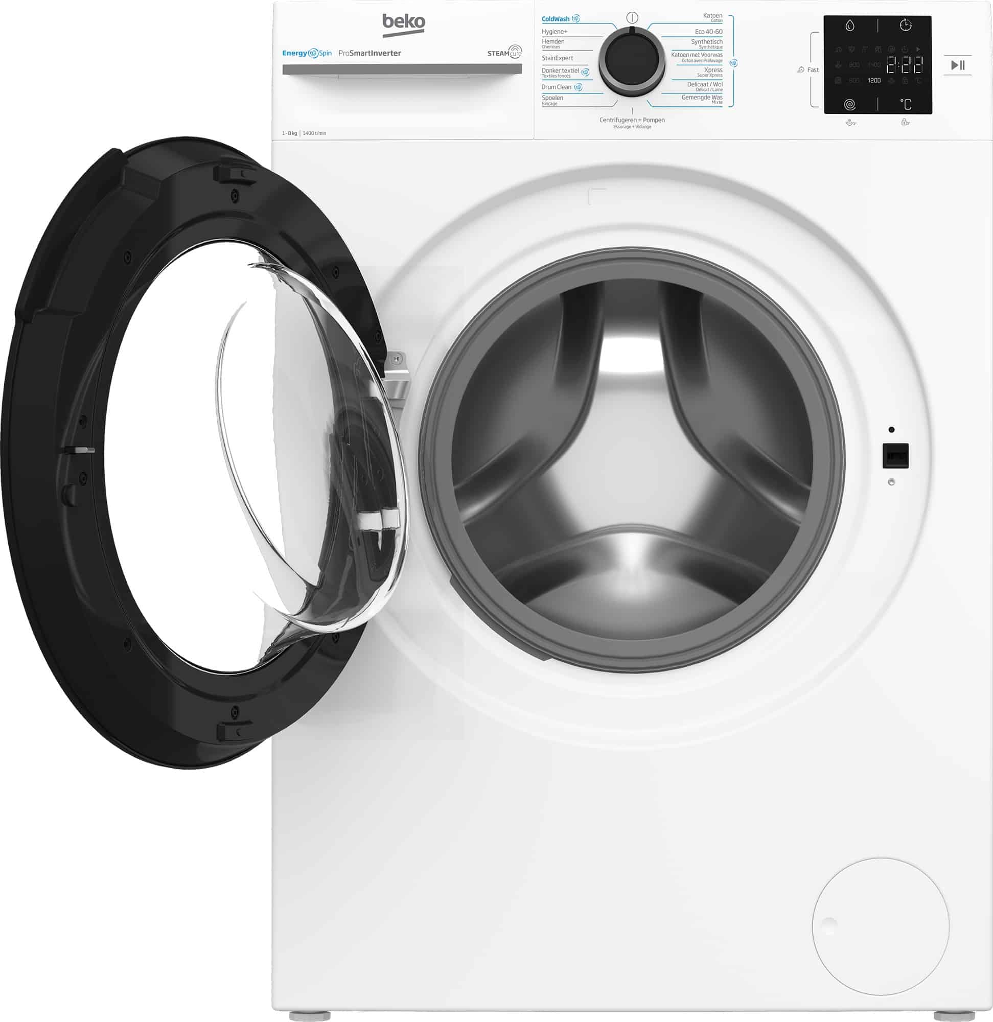 Beko Wasmachine BM3WFT3841W – 8 kg – Energielabel A