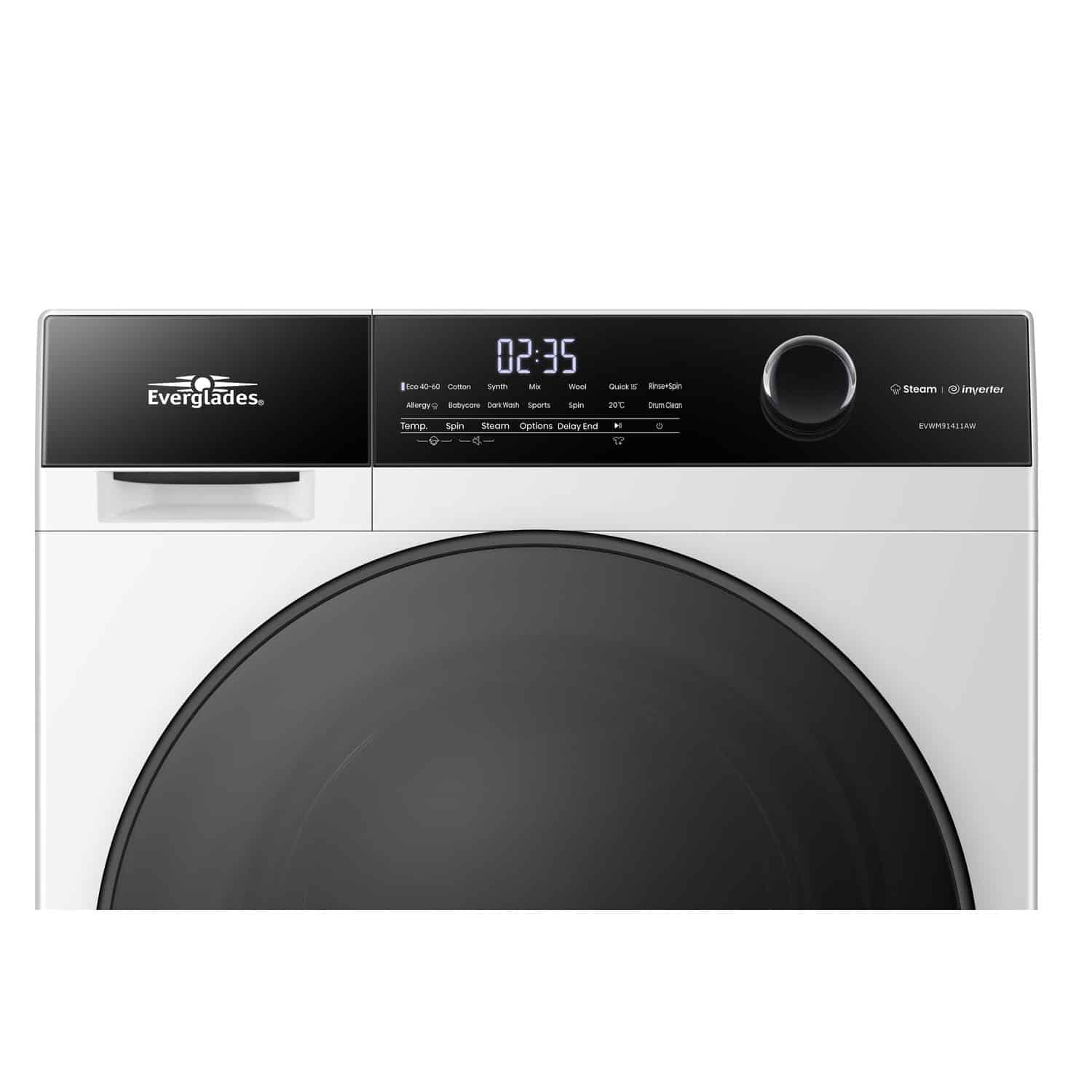 Everglades Wasmachine EVWM91411AW – 9 kg – 1400 toeren – Wit – Energielabel A