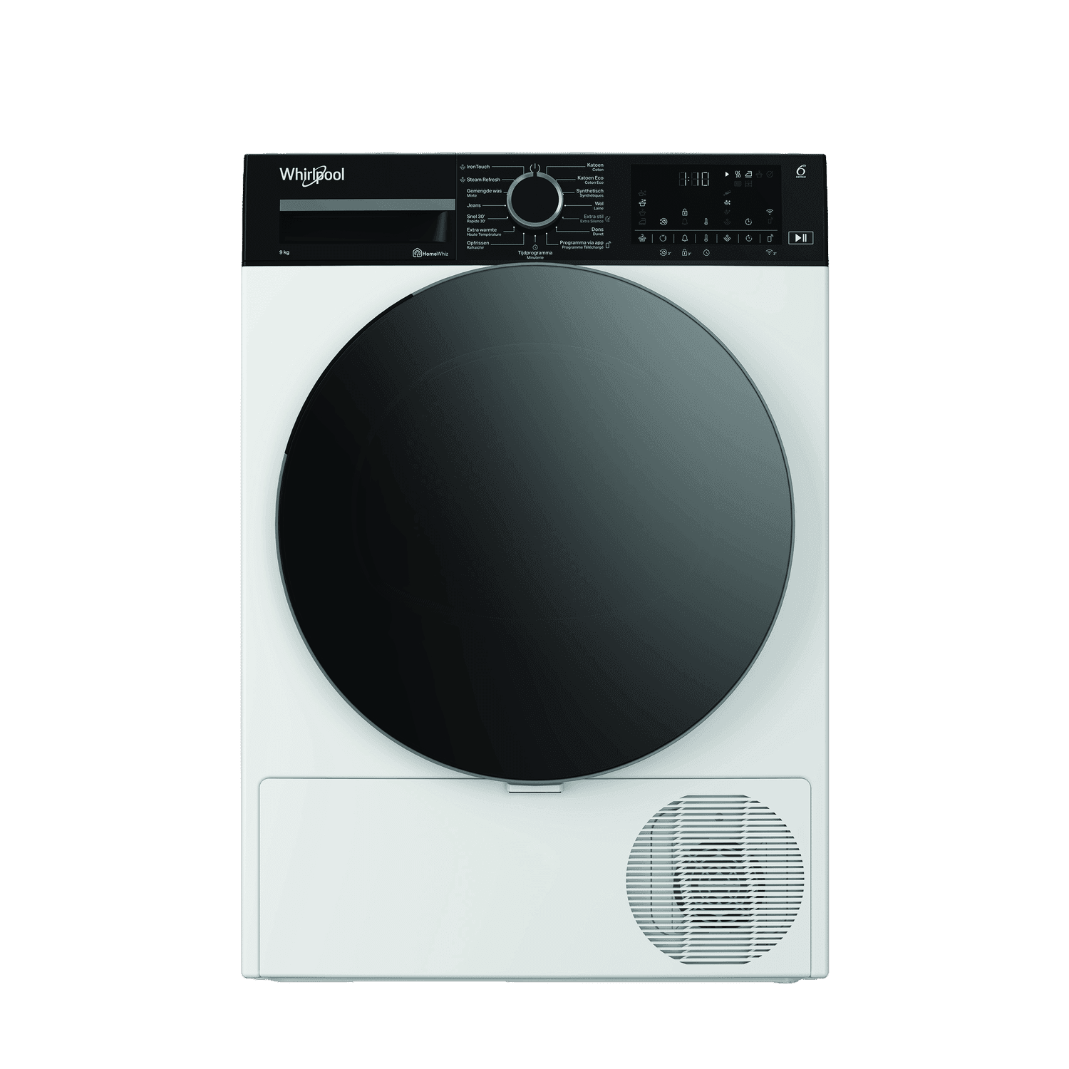 WHIRLPOOL C WD 95M WBS BE – 9 kg – 60 dB – Energielabel B Warmtepompdroger