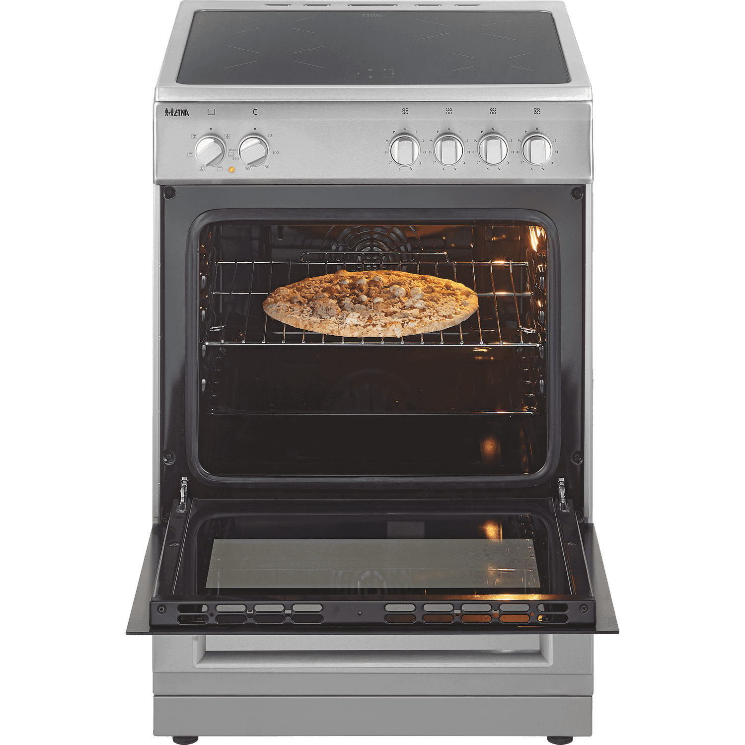 ETNA FIV560RVS – Fornuis – Inductie 2-fasen (Perilex) – breedte 60 cm