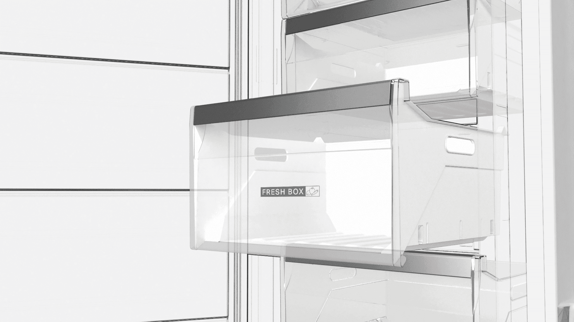 WHIRLPOOL SW8 AM2Q X 2 – Koelkast zonder vriesvak – breedte 59.5 cm – hoogte 188 cm – inhoud 363 l