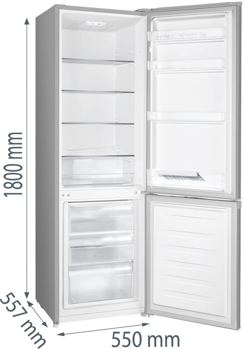 Gorenje Koel-vriescombinatie RK418DPS4 – 180 cm – 269 liter – Energielabel D