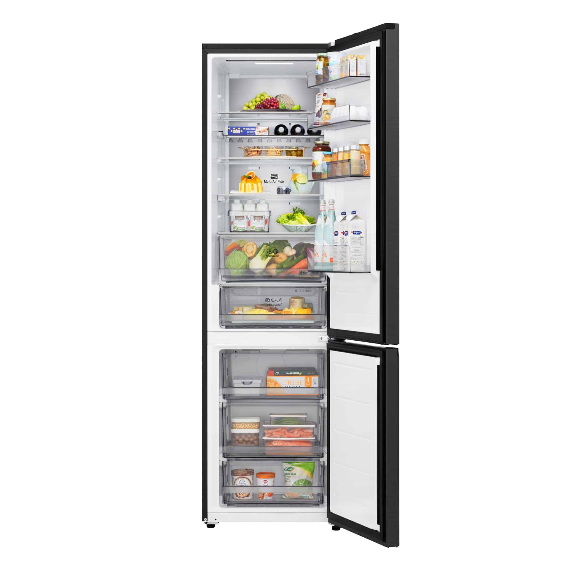 LG Koel-vriescombinatie GBBS524AEV – 375 liter – Zwart – Energielabel A