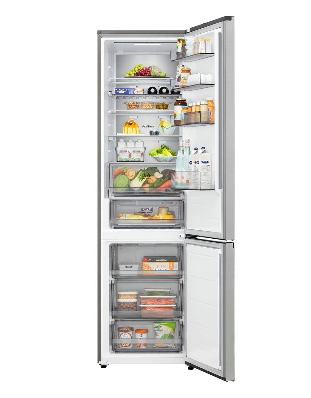 LG Koel-vriescombinatie GBBS525CPY – 375 liter – Zilver – Energielabel C