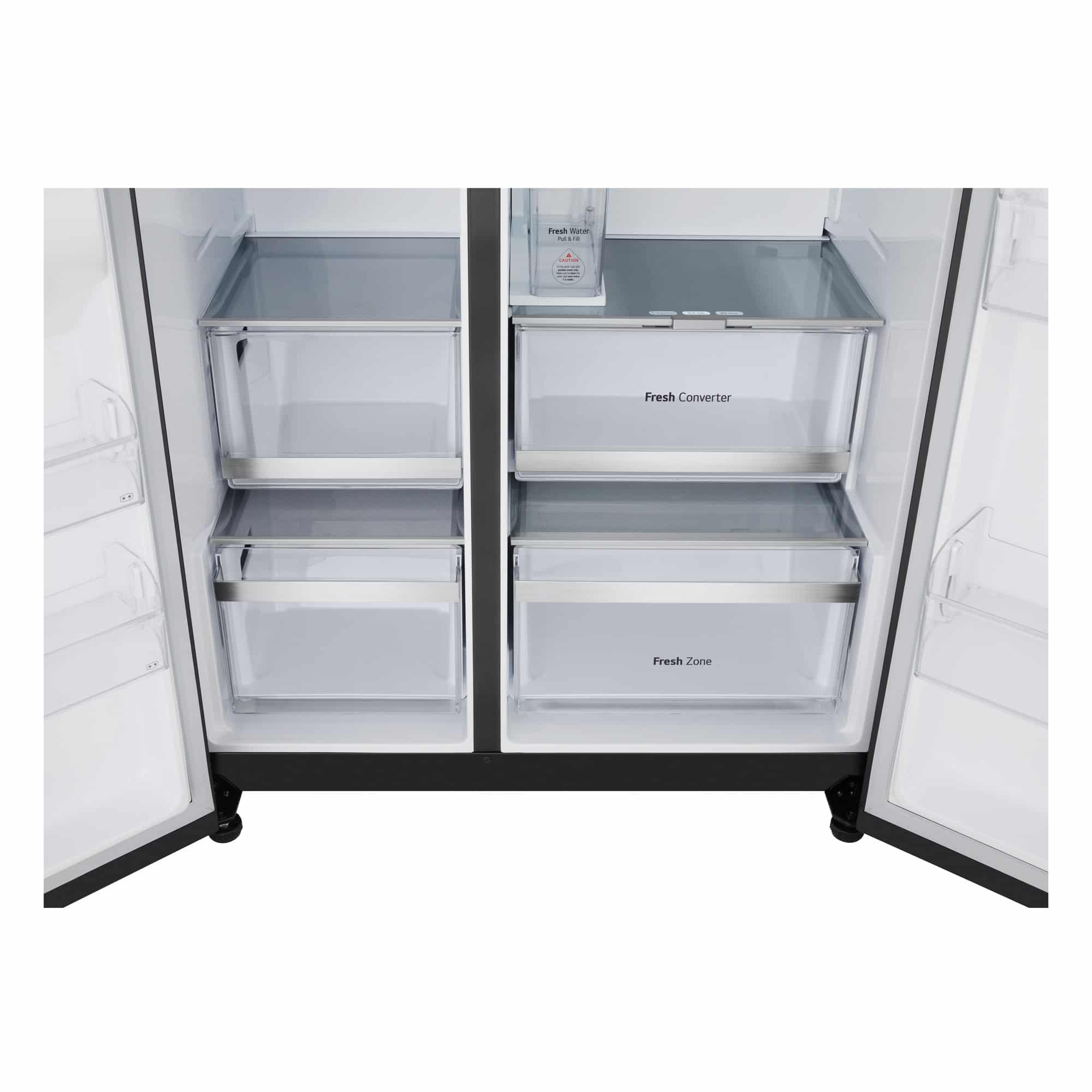 LG Amerikaanse koelkast GSLE91EVAB – 623 liter – Zwart – Energielabel B