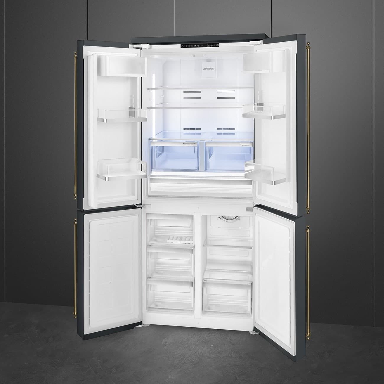 Smeg Amerikaanse koelkast FQ60CAO6 Coloniale – 572 liter – Antraciet – Energielabel E