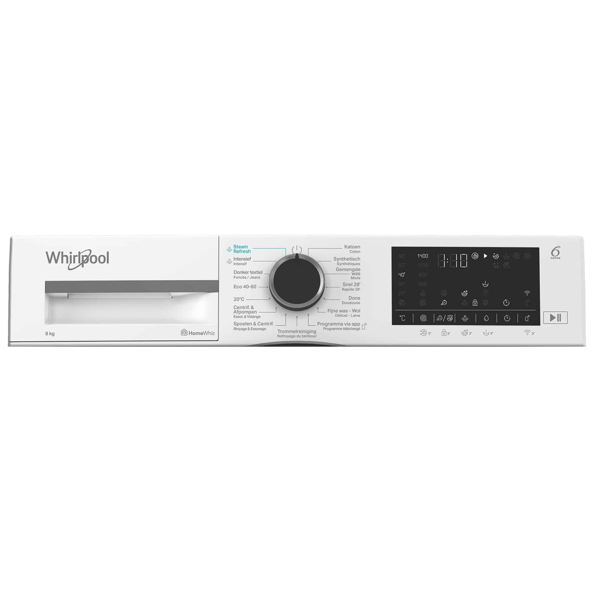 Whirlpool Wasmachine WAM 89WB BE – 8 kg – 1400 toeren – Energielabel A