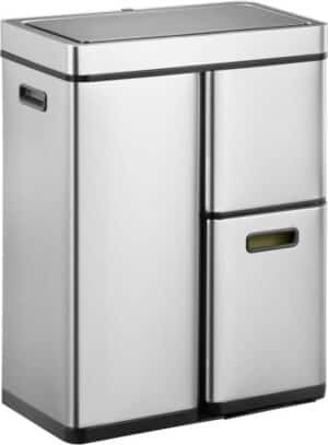 EKO - Mirage Plus Sensor Recycler 30+15+15 liter - Stainless steel Plastic - mat RVS - Prullenbak