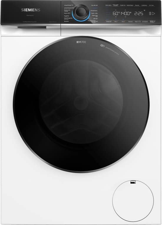 Siemens WG44B2ABNL – iQ700 – Wasmachine met stoom – 9 kg – 1400 rpm – 50% zuiniger dan energielabel A – Automatisch doseren – smartFinish: vermindert kreukels tot 50% – Zeer stil – Versnel het wasproces met varioSpeed – Home Connect