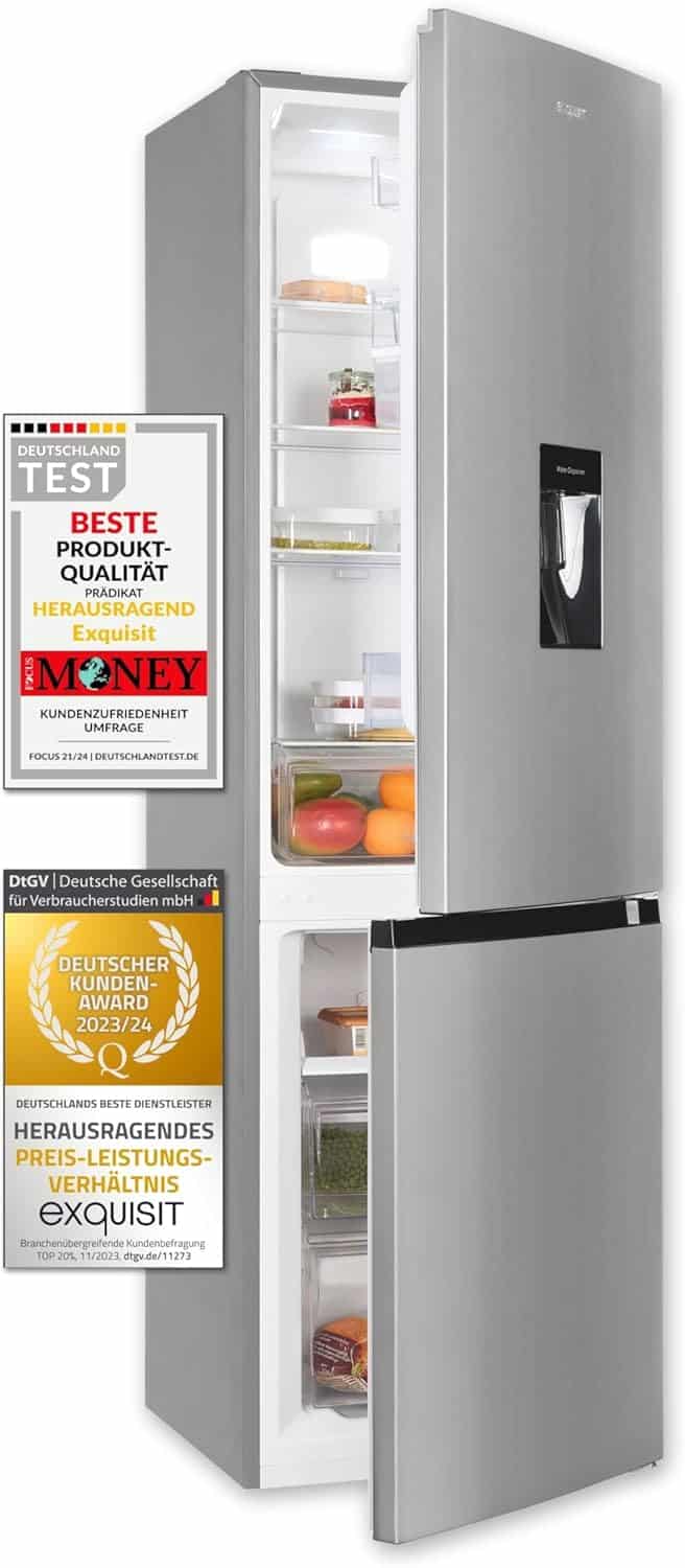 Exquisit KGC265-70-NF-WS-040C Vrijstaand 251 l C Zwart, Wit