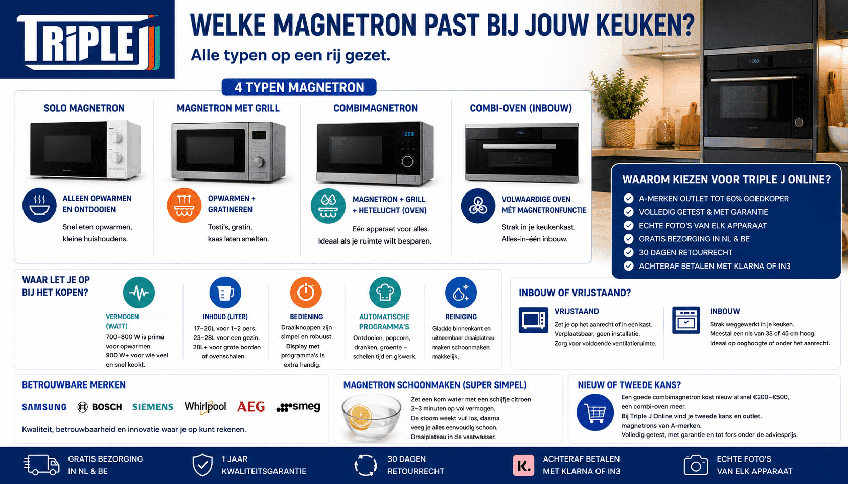 Magnetron kopen: solo, grill, combimagnetron of combi-oven?