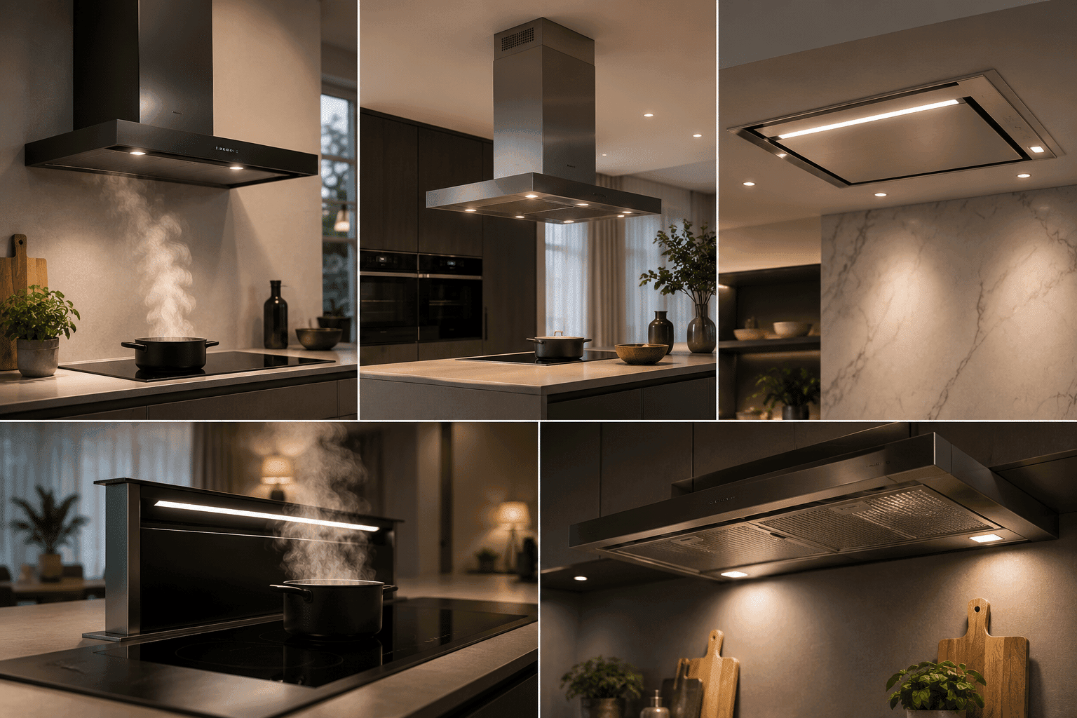 Afzuigkap kopen — wandkap, eilandkap, plafond of inbouw