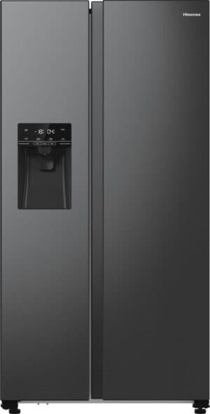 Hisense RS5P535NTFE - Amerikaanse koelkast - No-Frost - 178 cm hoog - 566 liter - Energielabel E - Invriesvermogen 12 kg/24u - Geluidsniveau 39 dB - LED Display - SuperCool - FastFreeze - Deuralarm - Interverter Compressor