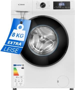 Bomann WA 7185 W Wasmachine - 8KG - 1400 toeren - 15 programma's - Stoomfunctie - Energieklasse A - 10 jaar motorgarantie
