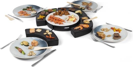 Princess Dinner4All Circle 103070 – Gourmetstel – Grill & Bakplaat – 4 Personen – Extra lang 2 meter snoer