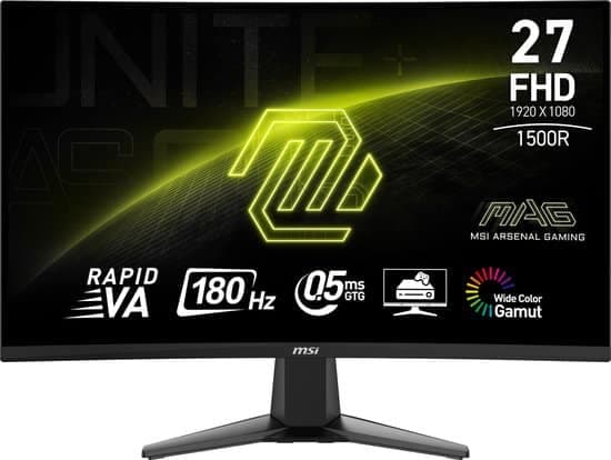 MSI MAG 27C6F – FHD Curved Gaming Monitor – 180Hz – 27 Inch