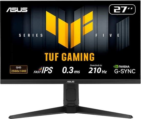 ASUS TUF Gaming VG27AQL5A – QHD Gaming Monitor – 210 Hz – FreeSync Premium – USB Hub – 27 inch