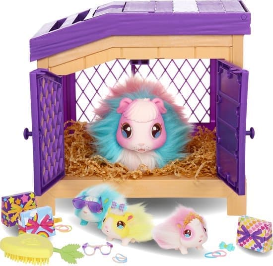 Little Live Pets – Mama Surprise Cavia Rainbow – Interactieve knuffel krijgt 3 baby’s