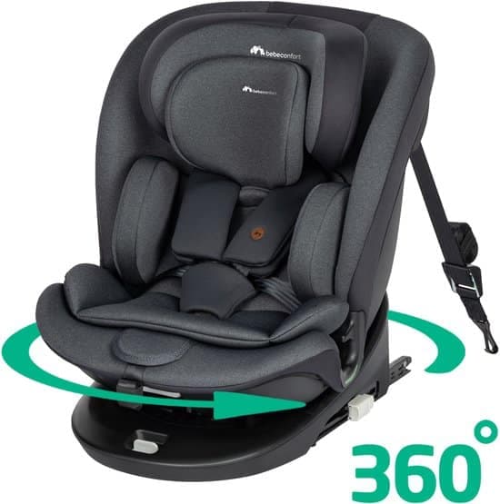 Bebeconfort EvoluFix 360 i-Size – Autostoel – Tinted Black – Vanaf de geboorte tot 12 jaar oud