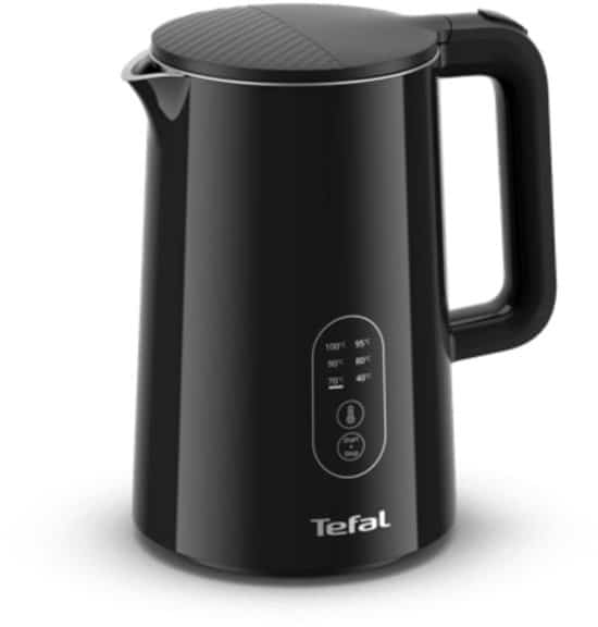 Tefal Thermo Protect KO6518 – Waterkoker – 1,5L – Dubbele Wand – 6 temperaturen – 2200W – Zwart