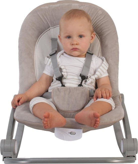 Bo Jungle – Schommelstoel en zitje in 1 – Wipstoel – Bouncer – Baby tot kleuter – Tot max. 18 kg – Inclusief Speelboog en verkleinkussen – Meegroeiende Swing – Zachte stof – Muziek
