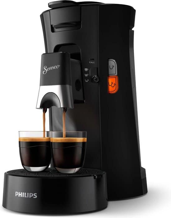Philips Senseo Select Koffiepadmachine CSA230/60 – Keuze uit 1 of 2 Kopjes – Instelbare Intensiteit – Automatische Uitschakeling – Zwart