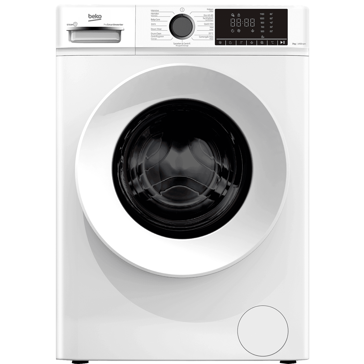 BEKO B1W764W BE – SteamCure – Wasmachine – 7 kg – 1400 rpm – 76 dB Wasmachine (7 kg, 1400 rpm, A)