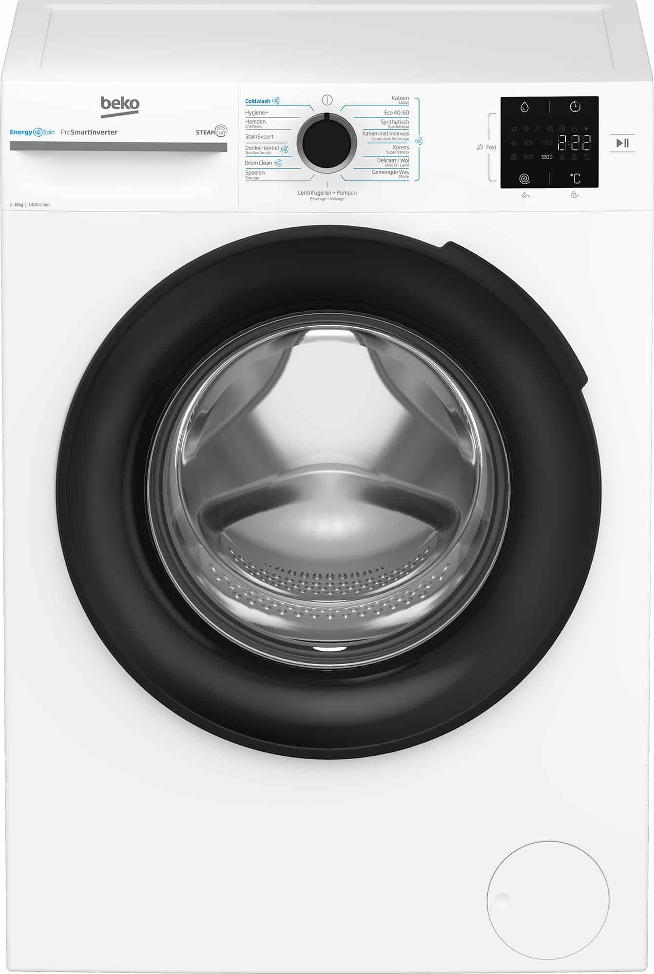 Beko Wasmachine BM3WFT3841W – 8 kg – Energielabel A