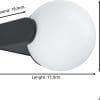 EGLO Rubio Wandlamp Buiten - E27 - 17 cm - Zwart/Wit - Afbeelding 4