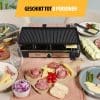 Tristar Gourmetstel RA-2748 - Raclette met omkeerbare grillplaat - Gourmetset 8 personen - Bakplaat, Gourmet, Raclette én teppanyaki - Zwart - Afbeelding 7