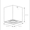 Lucide TUBE - Plafondspot - 1xGU10 - Mat Goud / Messing - Afbeelding 5