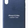Apple Leren Hoesje voor iPhone Xs Max - Donkerblauw - Afbeelding 10
