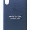 Apple Leren Hoesje voor iPhone Xs Max - Donkerblauw - Afbeelding 5