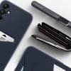 Samsung Card Slot Case - Geschikt voor Samsung Galaxy A25 5G - Blauw Zwart - Afbeelding 5
