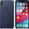 Apple Leren Hoesje voor iPhone Xs Max - Donkerblauw - Afbeelding 9