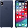 Apple Leren Hoesje voor iPhone Xs Max - Donkerblauw - Afbeelding 7