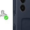 Card Slot Case geschikt voor Samsung Galaxy A15 - Blue Black - Afbeelding 14