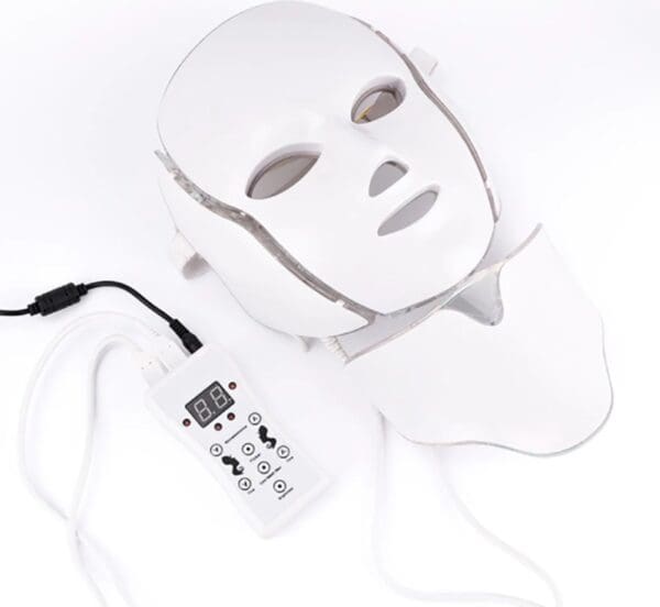 Led licht gezichtsmasker met hals gedeelte - 7 kleuren voor 7 behandelingen -Licht therapie - Gezichtstherapie - Led mask - Afbeelding 6