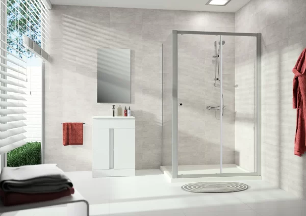 Huppe Hp Dw Alpha 2 Zijwand 800 H:1900 Zilvermat Glas Helder