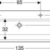 Geberit Xeno2 wastafel 140 cm 2 kraangaten zonder overloop, wit - Afbeelding 4