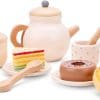 New Classic Toys - Houten Theeservies - Speelgoed Thee Set - Gebroken Wit - Afbeelding 3