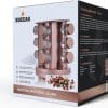 Buccan - Roterend kruidenrek - 12 kruidenpotten - rosegoud - Afbeelding 2
