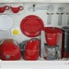 Klein Toys Bosch speelgoedkeukenaccessoireset groot ontbijtset - incl. broodroorster, waterkoker en meer - rood - Afbeelding 2