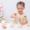 New Classic Toys - Houten Theeservies - Speelgoed Thee Set - Gebroken Wit - Afbeelding 6